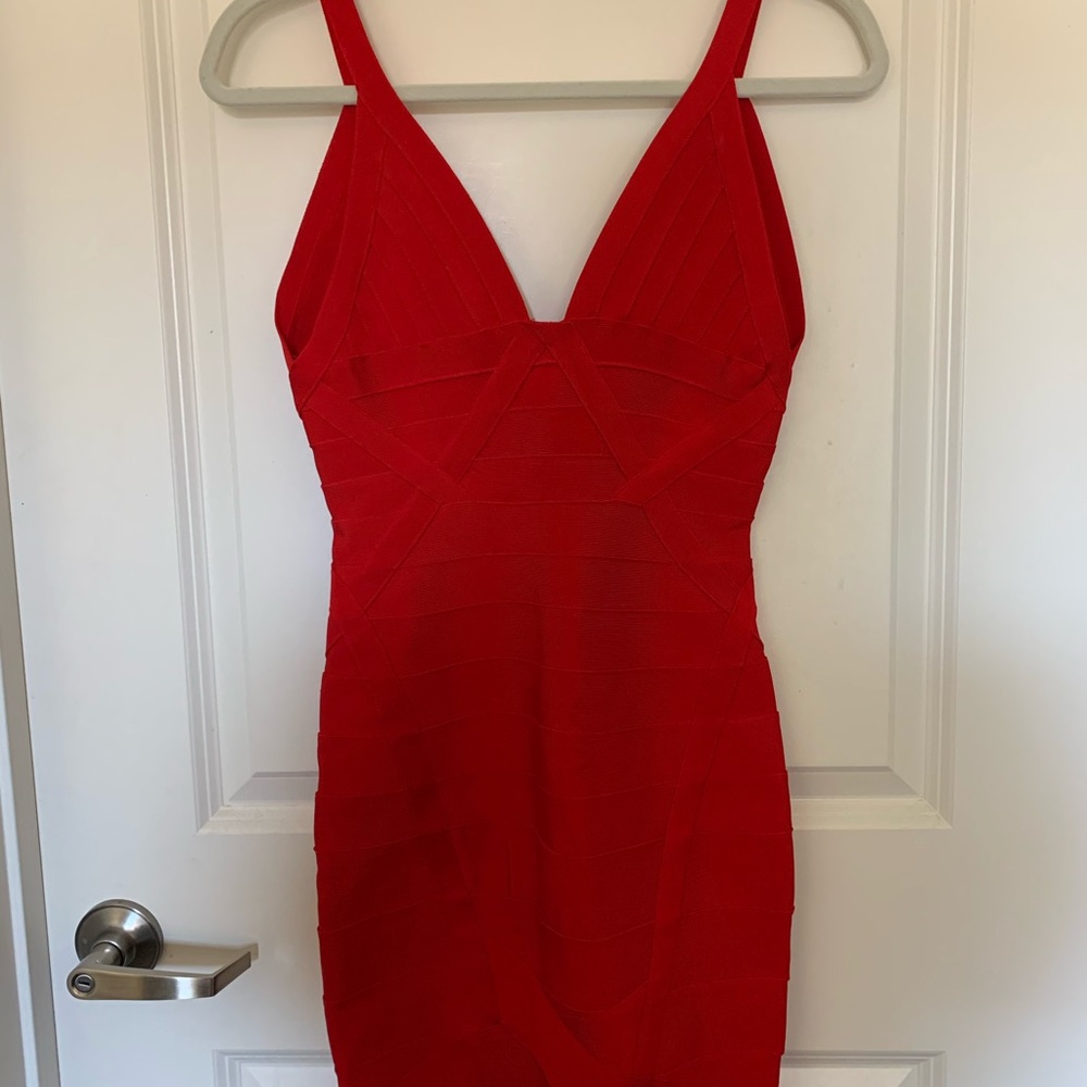 Red bandage dress